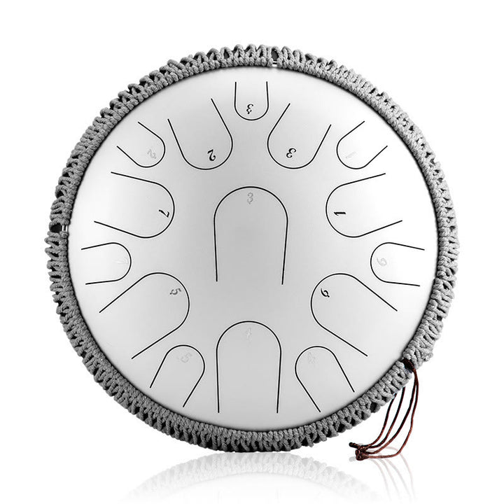 Buddha Stones Steel Tongue Drum Kit de batterie de méditation de pleine conscience de guérison sonore 15 notes Instrument de percussion 14 pouces