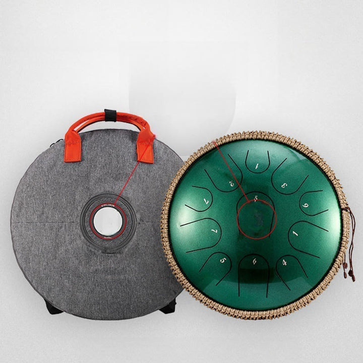 Buddha Stones Steel Tongue Drum Kit de batterie de méditation de pleine conscience de guérison sonore 15 notes Instrument de percussion 14 pouces