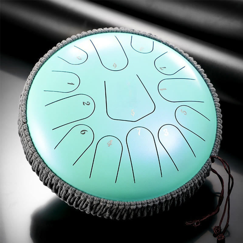 Buddha Stones Steel Tongue Drum Kit de percussion de méditation et de guérison sonore 13 notes 12 pouces