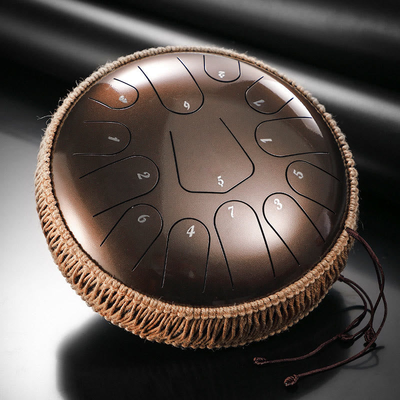 Buddha Stones Steel Tongue Drum Kit de percussion de méditation et de guérison sonore 13 notes 12 pouces