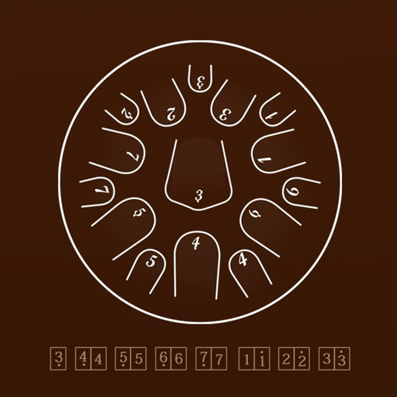 Buddha Stones Steel Tongue Drum Kit de percussion de méditation et de guérison sonore 13 notes 12 pouces