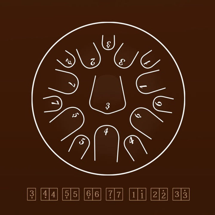 Buddha Stones Steel Tongue Drum Kit de percussion de méditation et de guérison sonore 13 notes 12 pouces