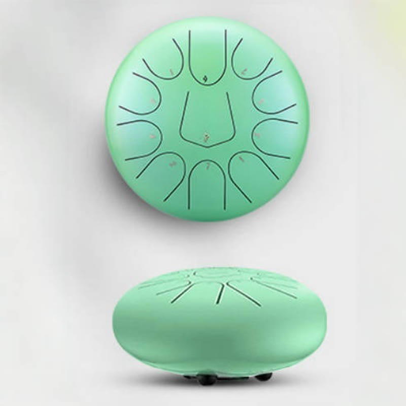Buddha Stones Steel Tongue Drum Kit de percussion de méditation et de guérison sonore 13 notes 12 pouces
