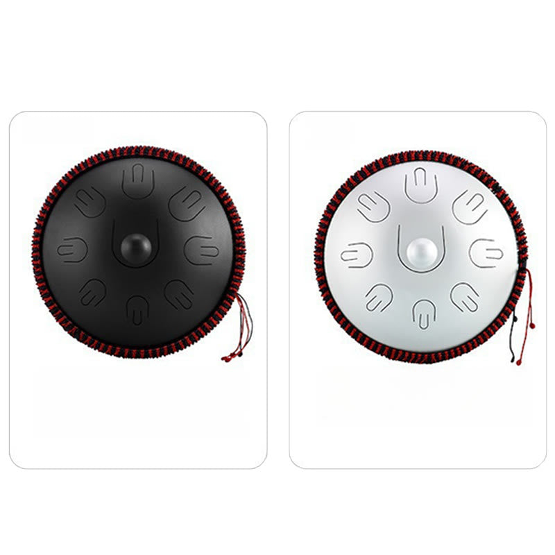 Buddha Stones Steel Tongue Drum Kit de méditation et de guérison sonore, instrument à 9 notes, 15 pouces