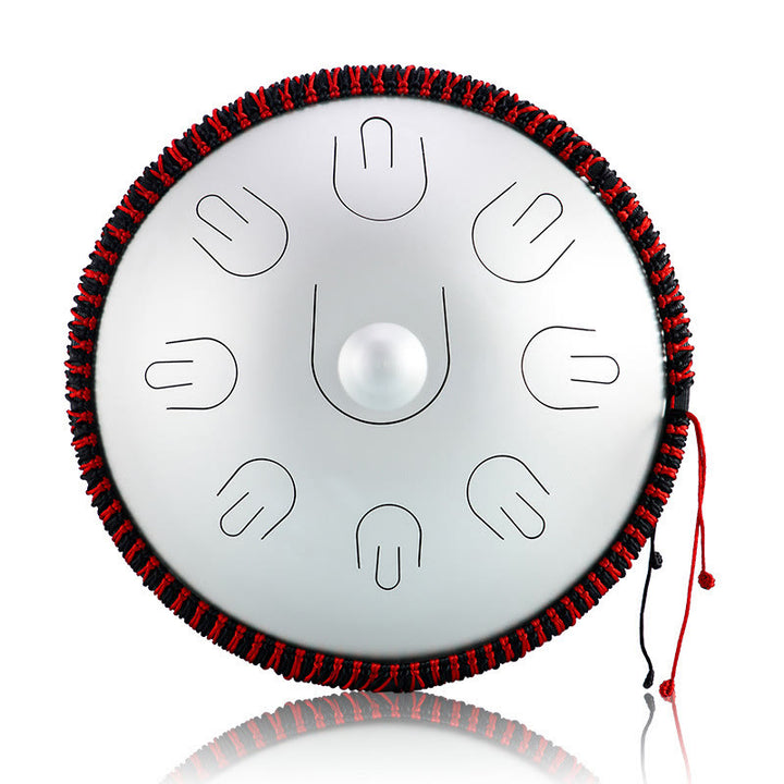 Buddha Stones Steel Tongue Drum Kit de méditation et de guérison sonore, instrument à 9 notes, 15 pouces