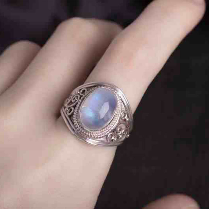 Buddha Stones ajustable en argent sterling 925 avec pierres de lune naturelles faites à la main - image 13