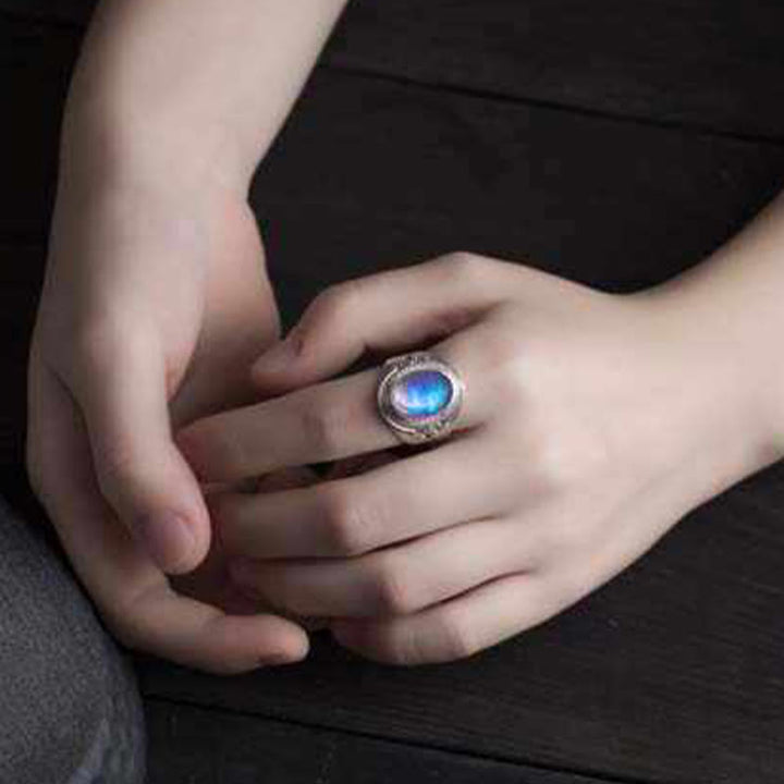 Buddha Stones ajustable en argent sterling 925 avec pierres de lune naturelles faites à la main - image 5