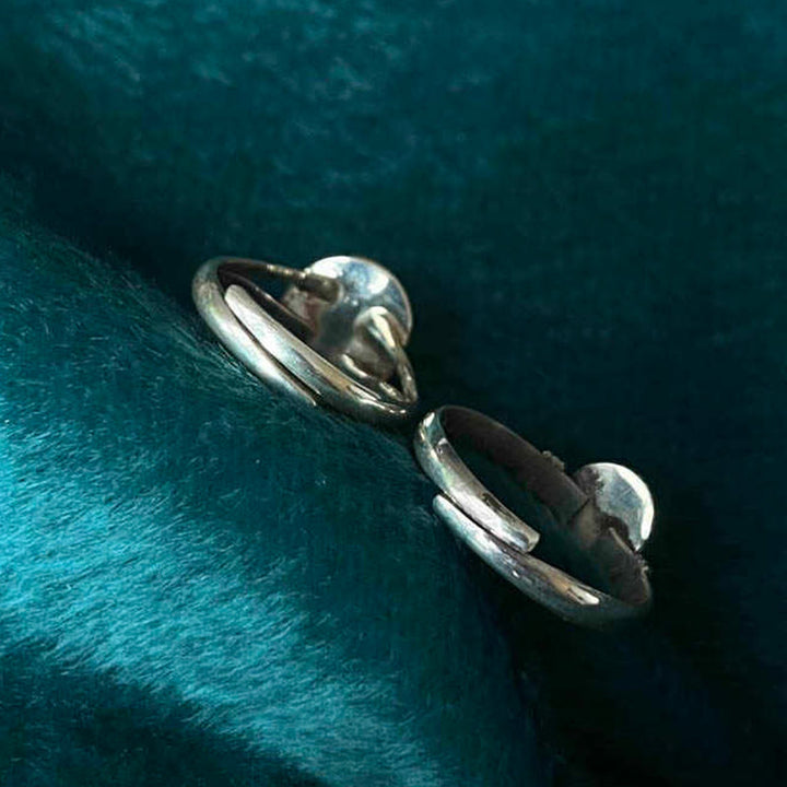 Bague ajustable en argent sterling 925 avec onyx noir et Buddha Stones - image 12