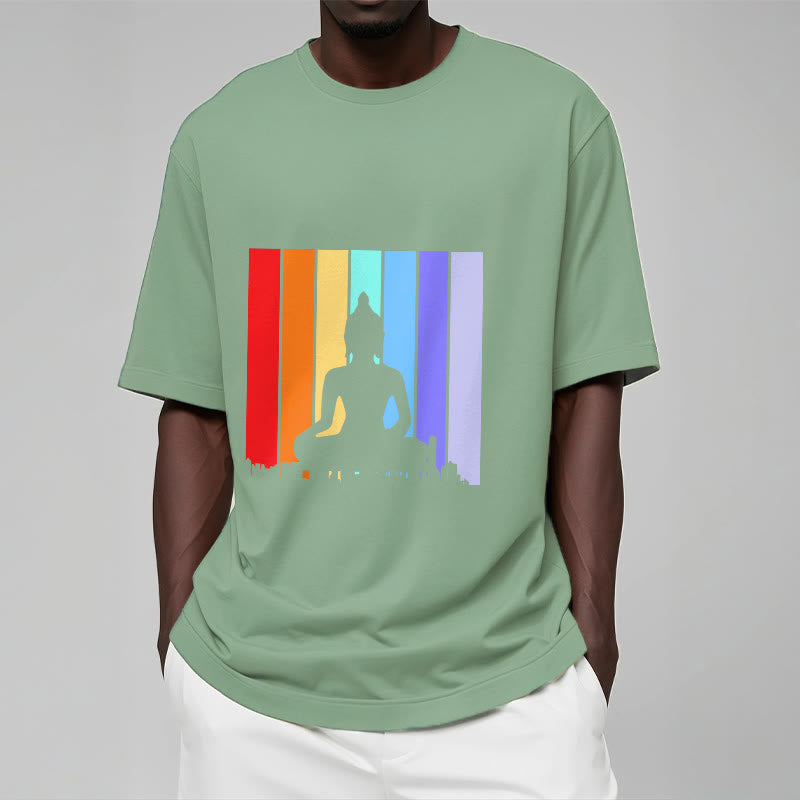 T-shirt Buddha Stones Méditation Bouddha Arc-en-ciel - image 16