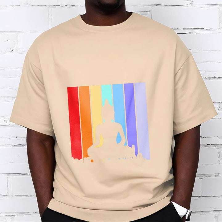 T-shirt Buddha Stones Méditation Bouddha Arc-en-ciel - image 9
