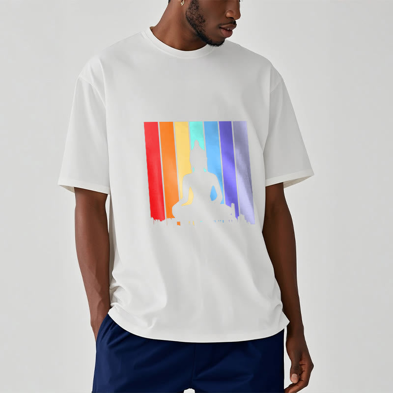 T-shirt Buddha Stones Méditation Bouddha Arc-en-ciel - image 7