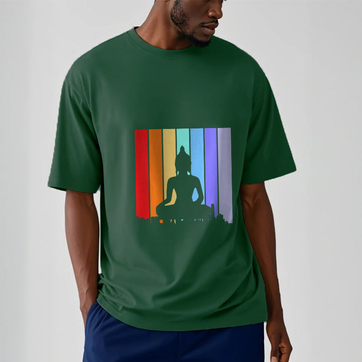 T-shirt Buddha Stones Méditation Bouddha Arc-en-ciel - image 12