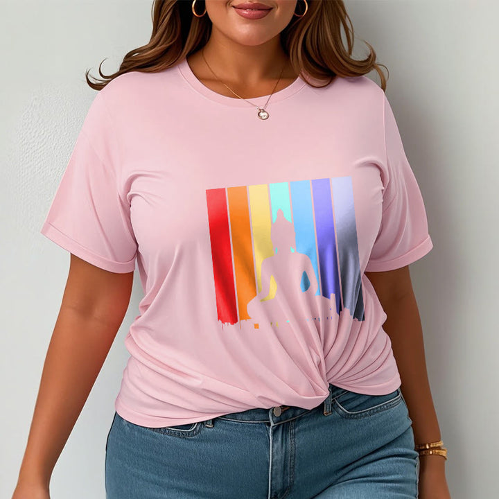 T-shirt Buddha Stones Méditation Bouddha Arc-en-ciel - image 13