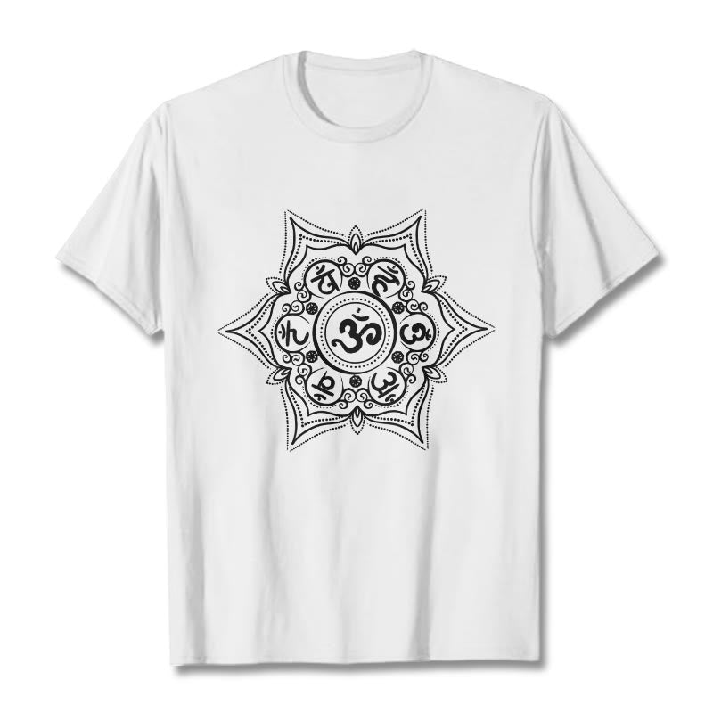 T-shirt Buddha Stones Mandala Om Mani Padme Hum - Blanc - 2XL - image 8