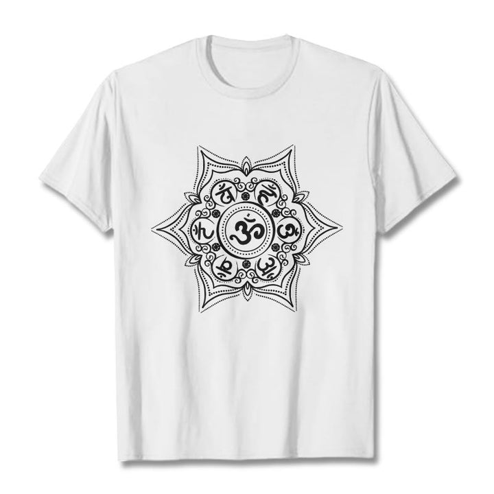 T-shirt Buddha Stones Mandala Om Mani Padme Hum - Blanc - 2XL - image 8