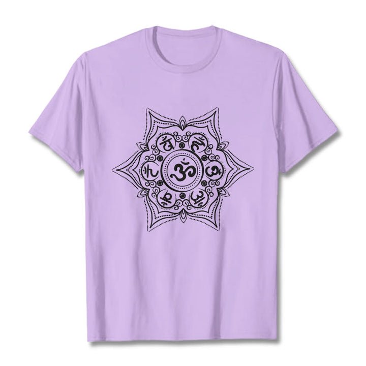 T-shirt Buddha Stones Mandala Om Mani Padme Hum - Prune - 2XL - image 16