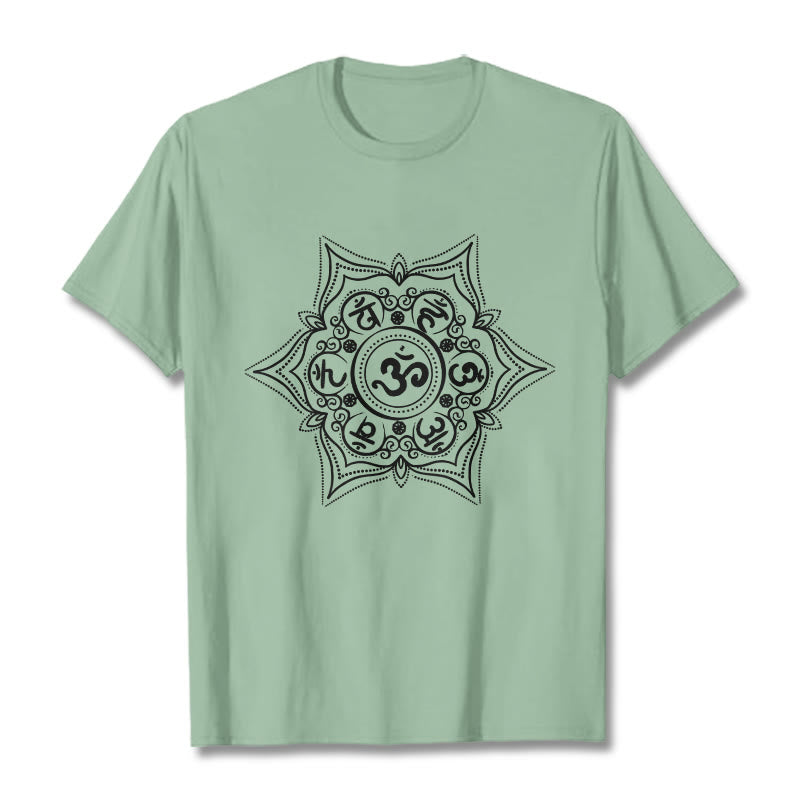 T-shirt Buddha Stones Mandala Om Mani Padme Hum - Vert pâle - 2XL - image 14