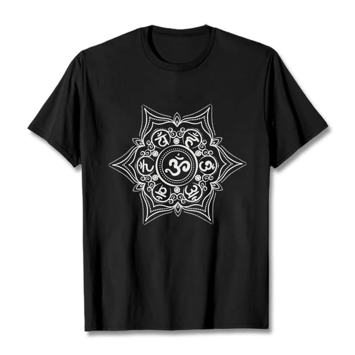 T-shirt Buddha Stones Mandala Om Mani Padme Hum - Noir - 2XL - image 4