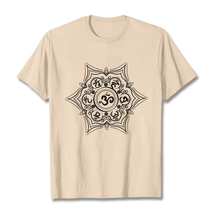T-shirt Buddha Stones Mandala Om Mani Padme Hum - Bisque - 2XL - image 10
