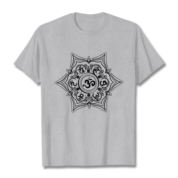 T-shirt Buddha Stones Mandala Om Mani Padme Hum - Gris clair - 2XL - image 19