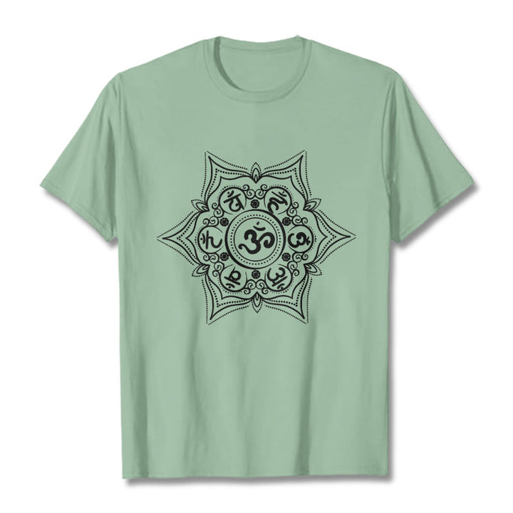 T-shirt Buddha Stones Mandala Om Mani Padme Hum - Vert pâle - 2XL - image 15