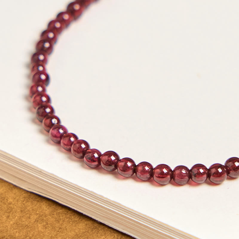 Bracelet multicouche de purification PiXiu en perles de grenat naturelles de 3 mm et Buddha Stones
