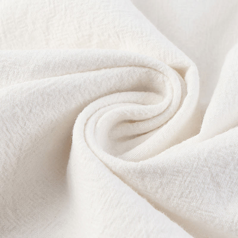 Ensemble 2 pièces décontracté en coton et lin avec poches et motif Buddha Stones, chemise à demi-bouton, pantalon à cordon de serrage, pour homme - image 7