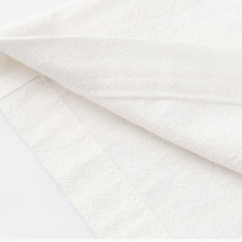 Ensemble 2 pièces décontracté en coton et lin avec poches et motif Buddha Stones, chemise à demi-bouton, pantalon à cordon de serrage, pour homme - image 10