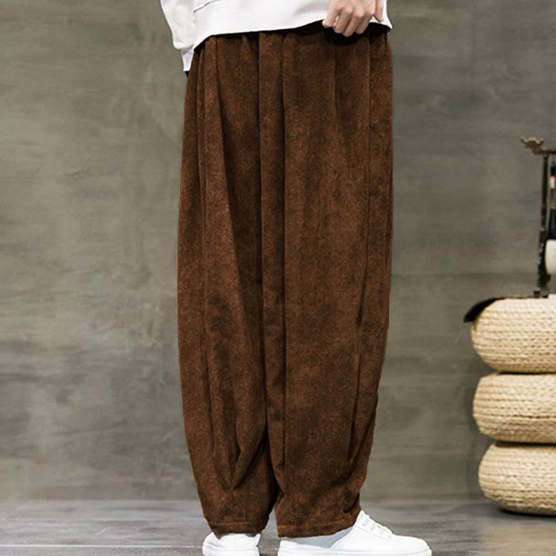 Pantalon décontracté en coton uni avec poches pour homme Buddha Stones - image 32