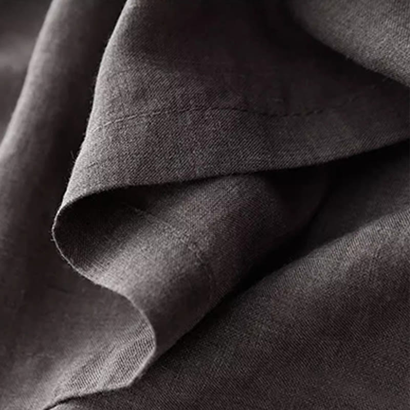 Buddha Stones décontracté en coton et lin pour femme, motif patchwork de broderies de couleur pure, sans manches, col ras du cou - image 16