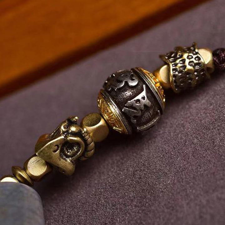 Collier pendentif en Buddha Stones du Tibet, perle Dzi Om Mani Padme Hum, Protection - image 3
