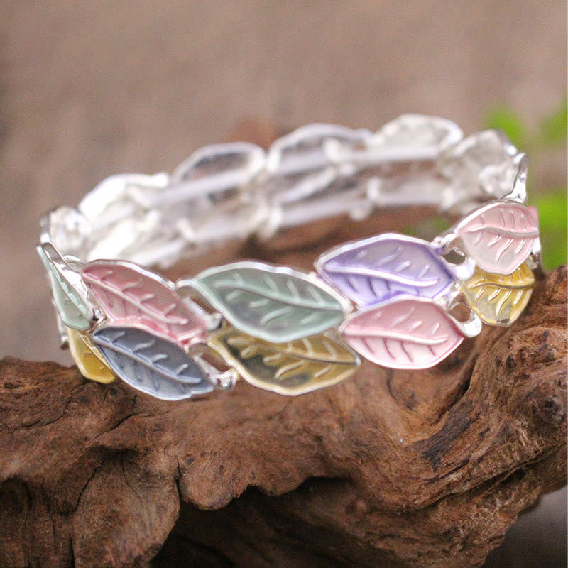 Bracelet élastique porte-bonheur en alliage avec Buddha Stones colorées