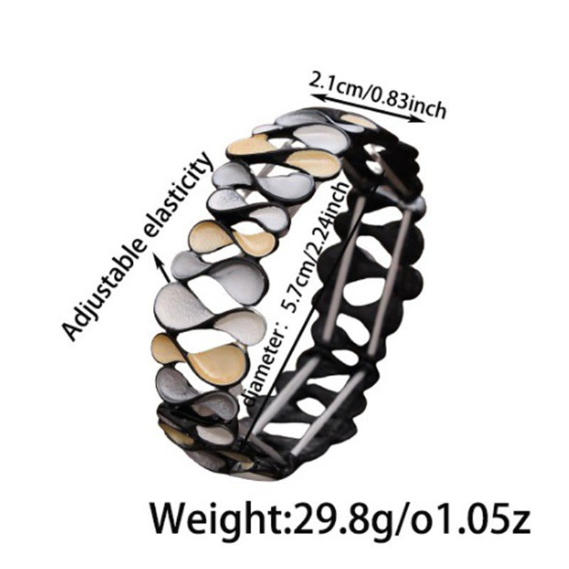 Bracelet élastique de guérison en alliage creux coloré en forme de 8 Buddha Stones
