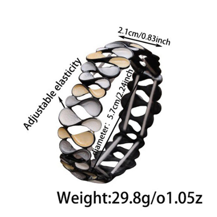 Bracelet élastique de guérison en alliage creux coloré en forme de 8 Buddha Stones