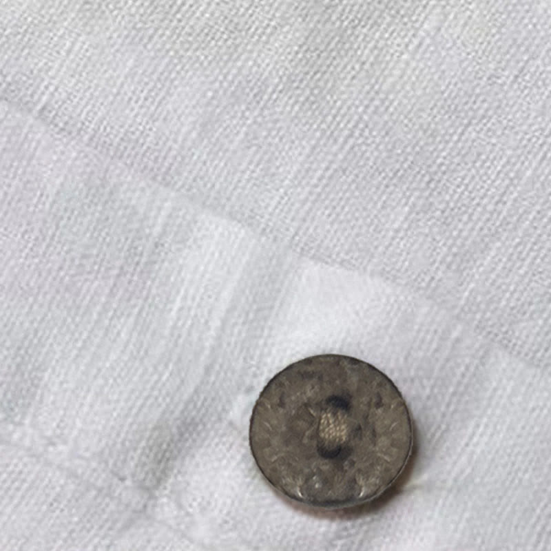 Chemise femme à manches longues et boutons solides avec poches et Buddha Stones - image 3