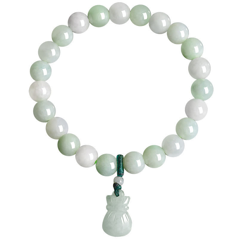Bracelet porte-bonheur en jade naturel avec Buddha Stones