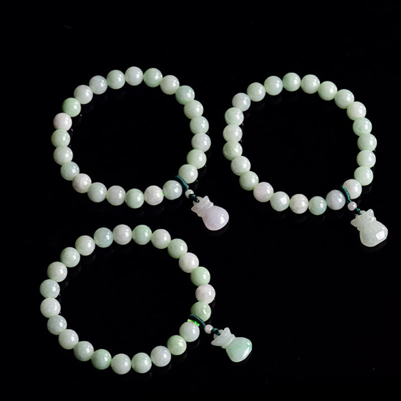 Bracelet porte-bonheur en jade naturel avec Buddha Stones