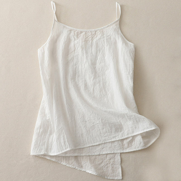 Débardeur vintage sans manches à lacets latéraux et col en V pour femme avec Buddha Stones - image 5