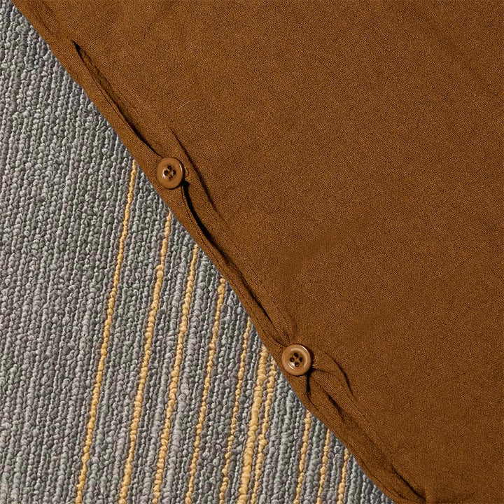 Pantalon décontracté en coton et lin pour femme, couleur pure, Buddha Stones boutons creux et poches - image 36