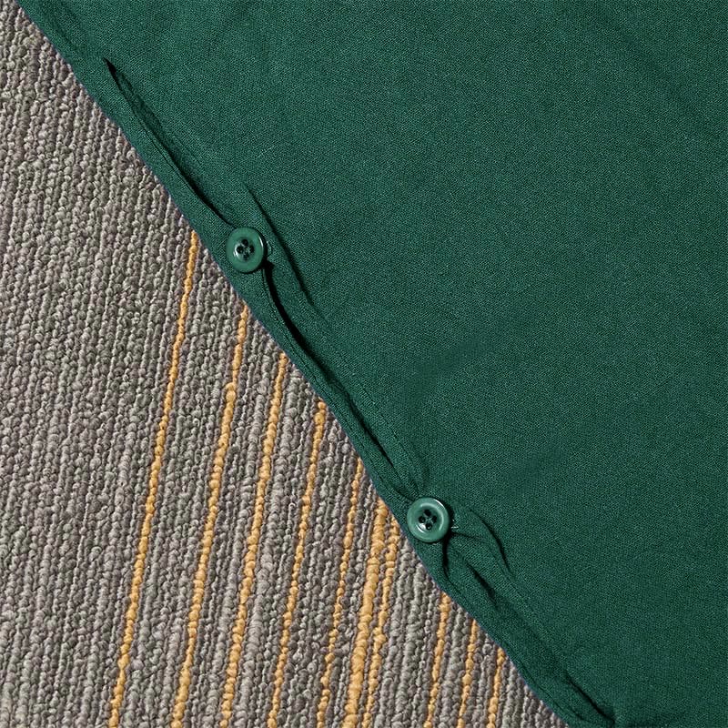 Pantalon décontracté en coton et lin pour femme, couleur pure, Buddha Stones boutons creux et poches - image 44