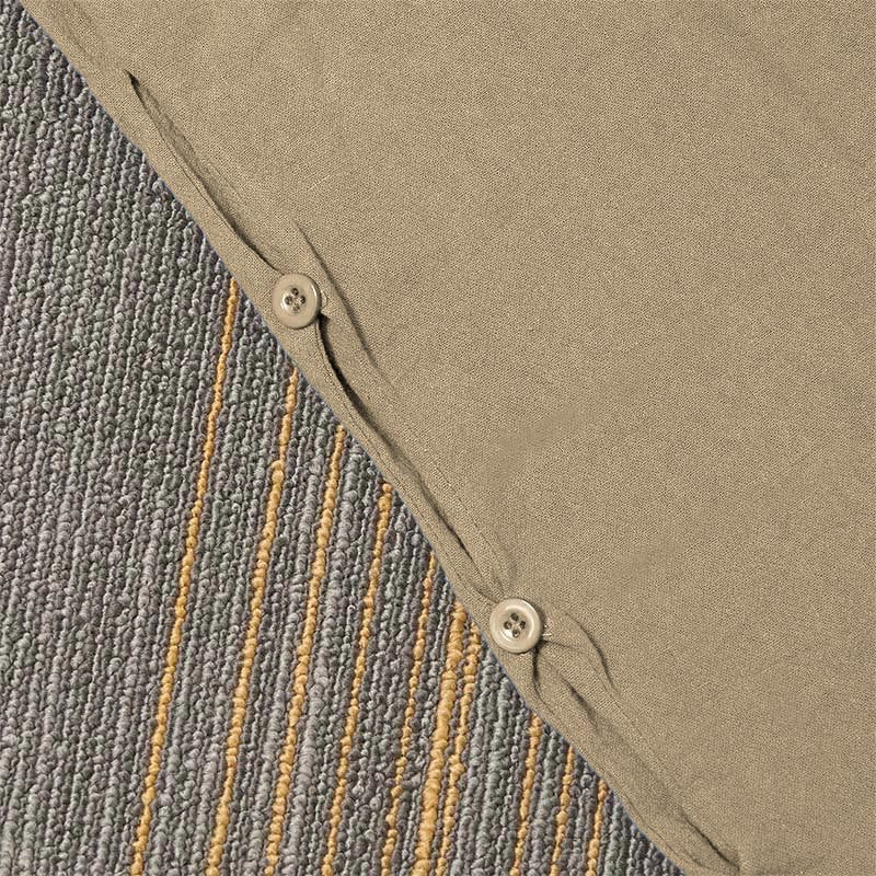 Pantalon décontracté en coton et lin pour femme, couleur pure, Buddha Stones boutons creux et poches - image 5