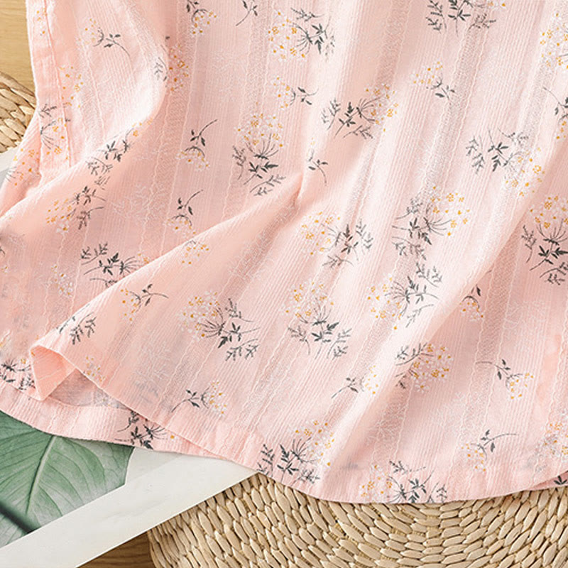 Gilet sans manches en coton pour femme, imprimé rétro de Buddha Stones , motif floral et végétal, motif grenouille chinoise, bouton - image 16