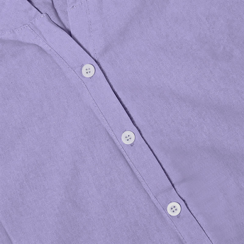 Chemise décontractée à manches courtes et col cranté pour femme avec boutons Buddha Stones - image 4