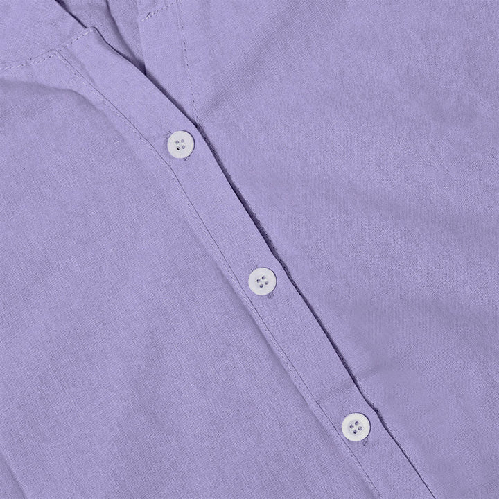 Chemise décontractée à manches courtes et col cranté pour femme avec boutons Buddha Stones - image 4