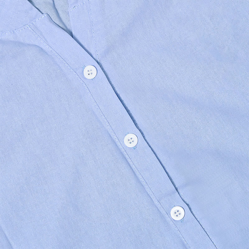 Chemise décontractée à manches courtes et col cranté pour femme avec boutons Buddha Stones - image 9