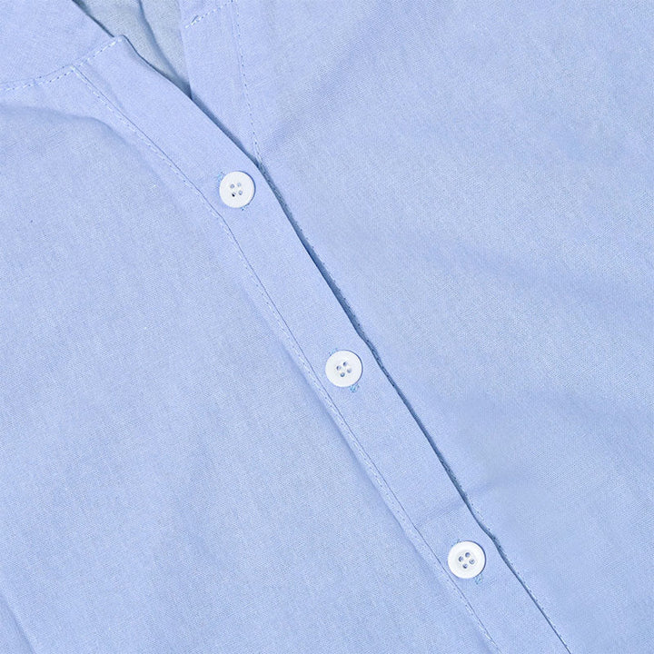 Chemise décontractée à manches courtes et col cranté pour femme avec boutons Buddha Stones - image 9