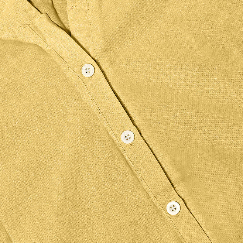 Chemise décontractée à manches courtes et col cranté pour femme avec boutons Buddha Stones - image 14