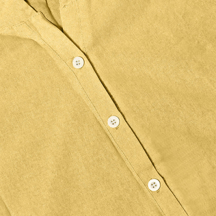 Chemise décontractée à manches courtes et col cranté pour femme avec boutons Buddha Stones - image 14