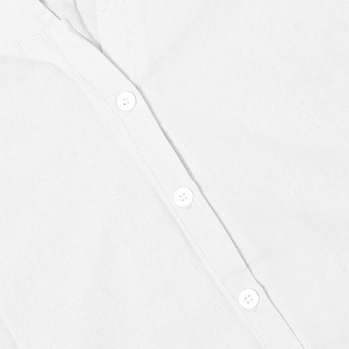 Chemise décontractée à manches courtes et col cranté pour femme avec boutons Buddha Stones - image 16