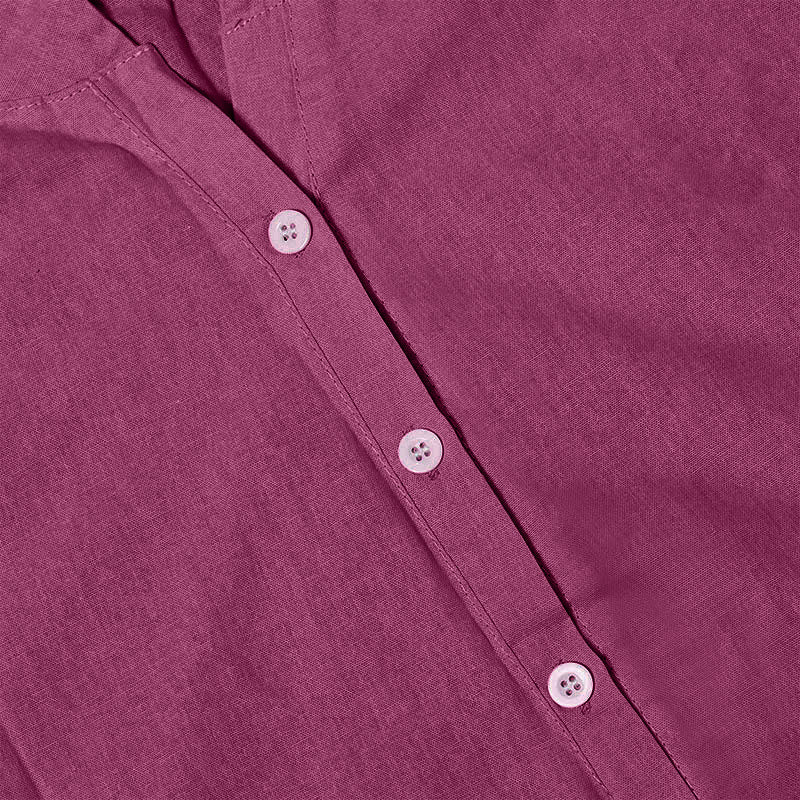 Chemise décontractée à manches courtes et col cranté pour femme avec boutons Buddha Stones - image 24